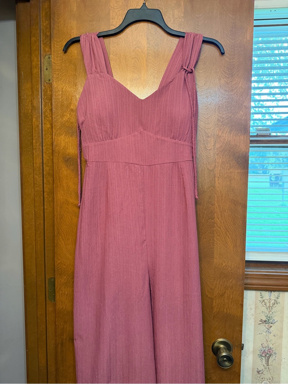 Sleeveless Rose Dust Wide-Leg Jumpsuit